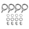 thumbnail image 1 of Uxcell 4-Sets Stainless Eyebolt M6x12mm Shoulder Lifting Eye Bolt with Nuts Washers Male Screw Thread Ring, 1 of 2