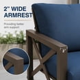 thumbnail image 2 of UDPATIO 3-Piece Metal Patio Rocking Chair Set with 2 Outdoor Rockers, 6.5-Inch Olefin Cushions and Coffee Table, 350 lb Capacity, Navy Blue, 2 of 8
