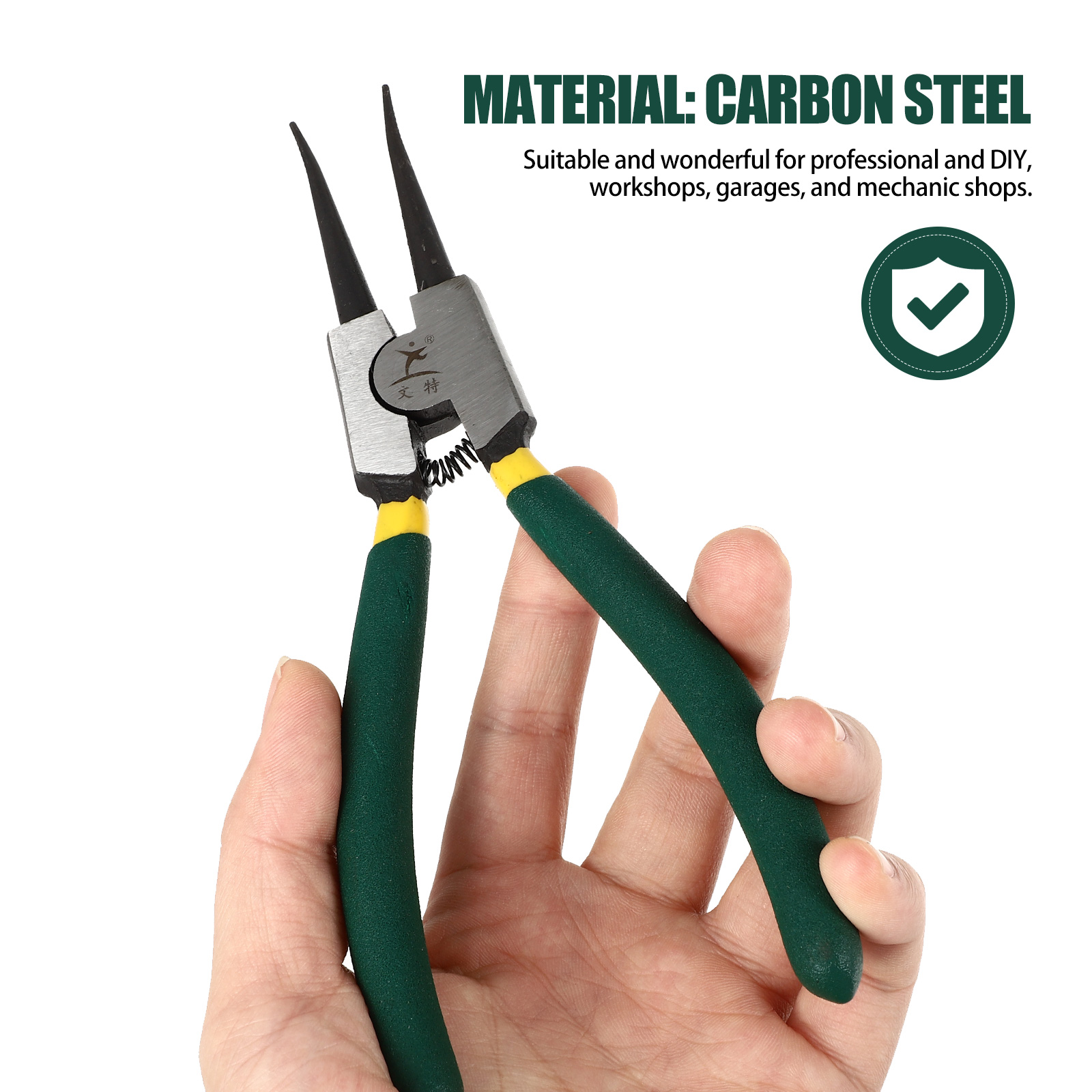 FONDOTIN 4-Piece Spring Clip Pliers Set with Precision Tips, Assorted Colors for Mechanics and Use