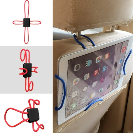 Light Air Grid Seat (Universal Tablet Holder, Slim Cross-Shaped Flexible Do It Yourself Car Mount Air Vent Headrest Stroller Seat Mount Holder Cradle with Expandable Stand and Grid - Orange, Fit Upto 10.5 inch)