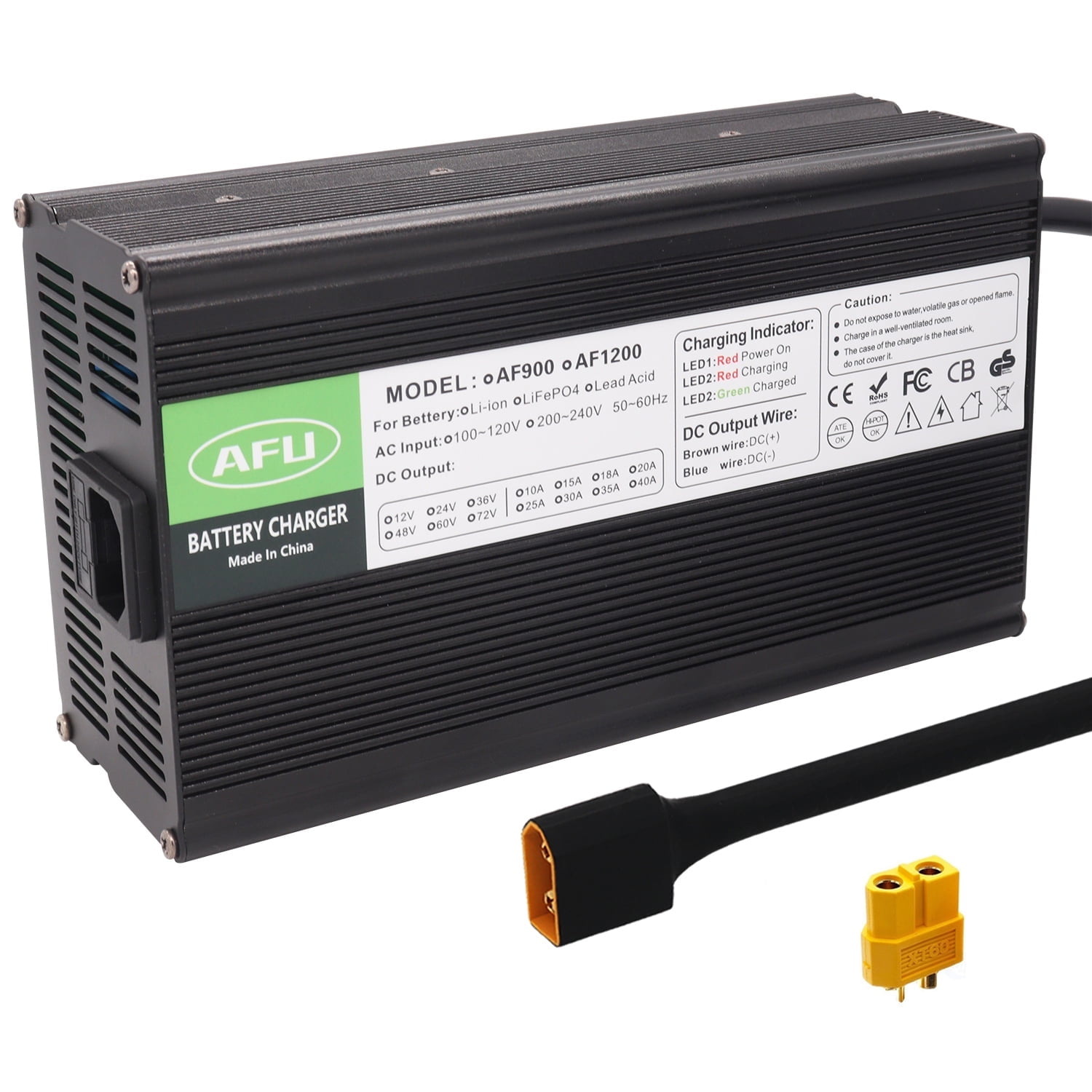 84V 10A Li-ion Chargers Lithium Battery Charger for 72V 74V 20S Lithium ion Battery Highpower Smart Fast Charge