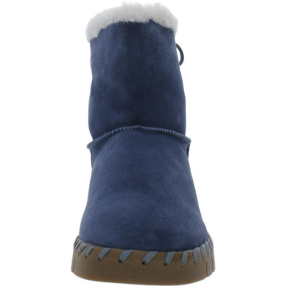 Muk Luks Womens Albany Suede Pull On Mid-Calf Boots