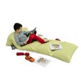 thumbnail image 3 of Retro Floor Pillow Lounger Cover, Vertical Stripes with Polka Dots and Circles Geometric Symmetric Pattern, Nap Mat Printed Fabric Case for 5 Pillows, 88" x 27", Avocado Green Cream, by Ambesonne, 3 of 5