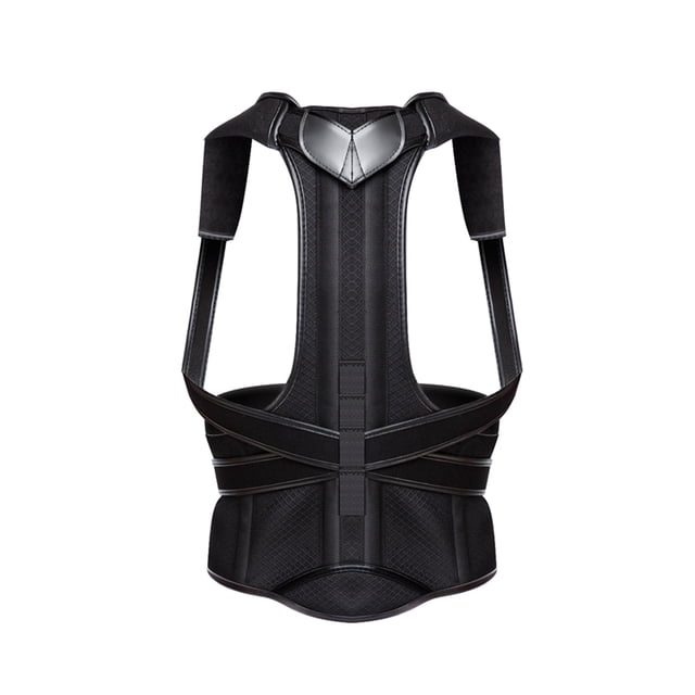 LEAMAI LEAMAI Posture Corrector Brace for Back Pain Relief, Adjustable Support for Upper Back & Shoulders, Unisex Design, Black, Medium Size, FDA Certified.