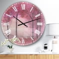 thumbnail image 3 of Designart 'Pink Forest' Farmhouse wall clock, 3 of 3