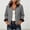 Gray, variant on Women's Chore Jacket Corduroy Collar Button Up Long Sleeve Patch Pockets Fall Winter Wear