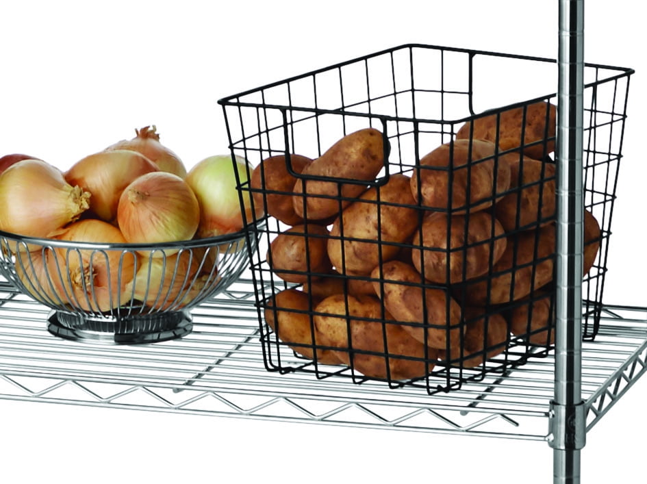 Hyper Tough 5-Shelf Wire Shelf Unit Chrome 36"Wx16"Dx72"H Capacity on Casters 500 lbs Adult