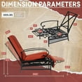 thumbnail image 2 of Suncrown Outdoor Recliner Adjustable Metal Chaise Lounge with Removable Cushions, Set of 2 Red, 2 of 7