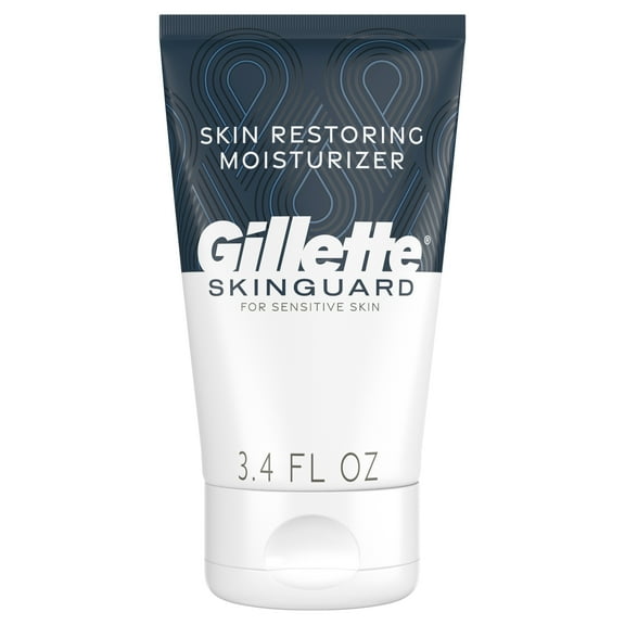 Gillette Skin Guard Men's Face Aftershave Moisturizer lotion with Shea Butter, 3.4 Oz
