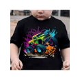 thumbnail image 1 of [Cotton T-Shirt] Cotton Boy's T-Shirt | Comfortable And Casual Round Neck, Short Sleeved, Trucks Print, 1 of 7