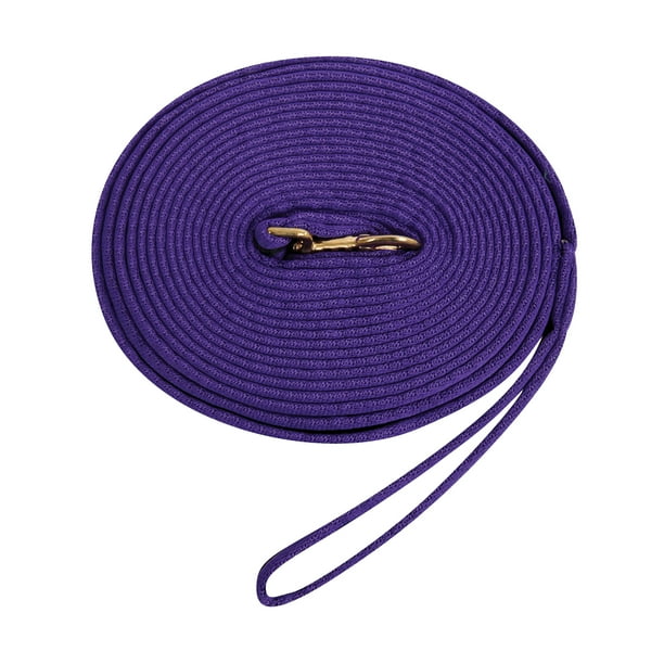 Kincade - Ramal de soga acolchado en dos tonos para caballos (Morado/Negro)