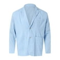 thumbnail image 1 of Mens Fashion Leisure Light Mens Suit Slim and Solid Color Pockets Suits for Men Fashion Lapels Buttons Suits Jackets Suits for Men Big and Tall and Tops, 1 of 6