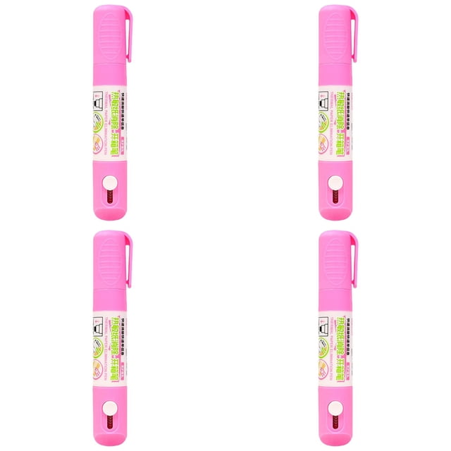 4Pc Thermal Ink Eraser Pens Thermal Erasable Pen Plastic For Office Desk Classroom Pink