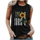 thumbnail image 1 of Camiseta sin mangas con estampado de rayas y estrellas de la bandera de EE. UU. para mujer de verano Fridja  gh2806, 1 of 5