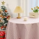 thumbnail image 5 of Mantel de Mesa para Fiestas Mantel de Mesa Texturizado de Poliéster Circular 55 Pulgadas Mantel Tejido de Poliéster Anti Derrame Cubierta de Mesa de Fiesta de Apariencia de Poliéster, Suave Y Grueso, 5 of 6