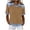 Khaki/waffle top for women, variant on Dazajoo Womens Waffle Knit Sweatshirt Short Sleeve Color Block Tops with Denim Collar Lightweight Loose Pullover Shirts,Gray,S