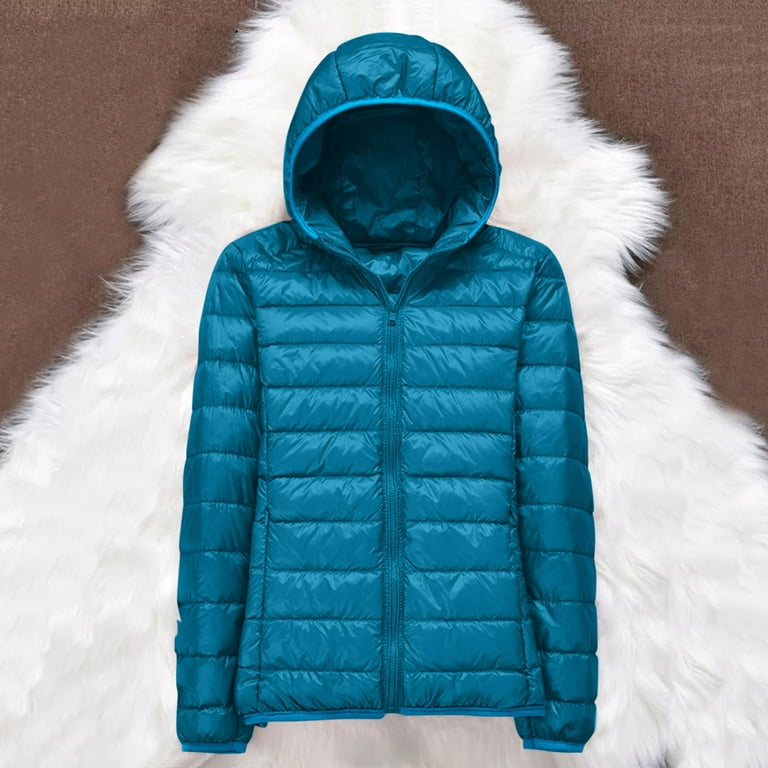 keusn women's packable down jacket lightweight puffer jacket hooded winter  coat blue xl 