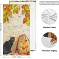 thumbnail image 2 of Halloween Pumpkin Cat Hand Towels, Fall Maple Leaf Kitchen Towel Ultra Soft and Absorbent,Decorative Fingertip Face Towel for Bathroom Hotel, 2 PCS, 28.3"x 14.4", 2 of 6