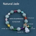 thumbnail image 5 of Green Jade Bracelet for Women Natural Quartz 7 Chakra Beaded Bracelet Elastic Lucky Feng Shui Bracelet Jewelry for Girlfriend Lover, 5 of 7