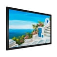 thumbnail image 2 of Designart 'House With Colorful Flowers Near The Sea IV' Nautical & Coastal Framed Art Print, 2 of 4