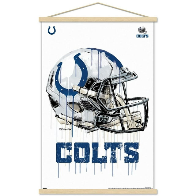 NFL Indianapolis Colts - Drip Helmet 20 Wall Poster, 22.375" x 34"
