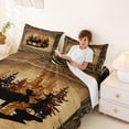 thumbnail image 3 of Erosebridal Brown Rustic Farmhouse Queen Sheet Sets, Deer Wildlife Bed Set, 4-Piece, 3 of 5