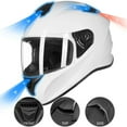 thumbnail image 3 of ILM Full Face Motorcycle Street Bike Helmet with Enlarged Air Vents, Free Replacement Visor for Men Women DOT (White, Medium), 3 of 6