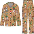 thumbnail image 4 of Top-kevin Women Long Sleeve Pajama Set Comfy Pjs Sets Christmas Cupcakes Candy Canes 2 Piece Lounge Set, 4 of 12