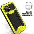 thumbnail image 4 of Dteck Case for iPhone 13 mini ,Shockproof Armor Rubber Rugged Heavy Duty Kickstand Tempered Glass Screen Protection Full Body Cover Camera Slide Protector Case,Yellow, 4 of 8