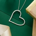 thumbnail image 2 of Ross-Simons 0.10 ct. t.w. Diamond Heart Pendant Necklace in Sterling Silver, Women's, Adult, 2 of 5