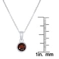 thumbnail image 3 of Sterling Silver January Garnet Birthstone Bezel-set 6mm Pendant with 18 Chain, 3 of 3