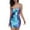 Blue, variant on Wdgfv Women's Glittering Gold Sequin Party Dress Elegant Pleated Mini Skirt Outfit for Evening Events and Multicolour L