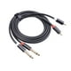 thumbnail image 1 of Cable de audio RCA doble de 1/4 a 6,35 mm, macho a macho, cable convertidor de audio 3M, 1 of 9