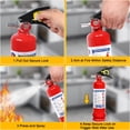 thumbnail image 4 of 2 Pack ABC Dry Chemical Fire Extinguishers, 2.5 lb 1A:10B:C Rating for Home, Vehicle, Boat, Quick Release Handle, Compact & Portable Dry Powder Extin, 4 of 8
