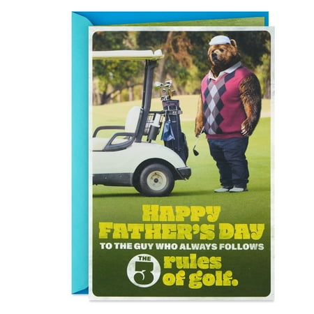 Hallmark Funny Pop-Up Father's Day Card (3 Rules of Golf)