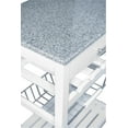 thumbnail image 3 of Îlot de cuisine blanc Randall avec dessus en granit, 3 of 9