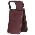 thumbnail image 1 of Funda para teléfono tipo billetera Funda protectora para teléfono multifuncional con soporte de hebilla magnética para iPhone 13 Pro Marrón, 1 of 5