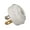 White, variant on B&P Lamp® White Acorn Style Early Lamp Plug