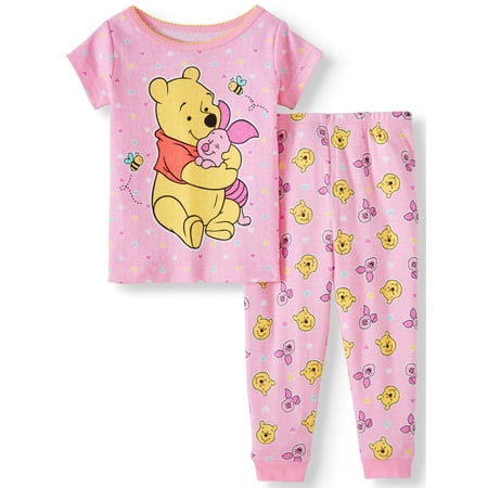 Winnie the Pooh Cotton tight fit pajamas, 2pc set (baby girls)