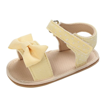 

ZENMELE Girls Sandals Casual Shoe Shoes Walk Shoes Girls Outdoor Toddler With Flower Summer Girls First Sandals Shoes For Summer Bowknot Girls Sandals Slide Sandal 12-18M