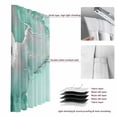 thumbnail image 6 of Aqua Marble Blackout Curtains for Bedroom/Living Room, Pinch Pleated Black Out Curtains, Modern Abstract Waves Silvery Farmhouse Room Darkening Window Drapes with Hooks 2 Panels, 39"x70", 6 of 8
