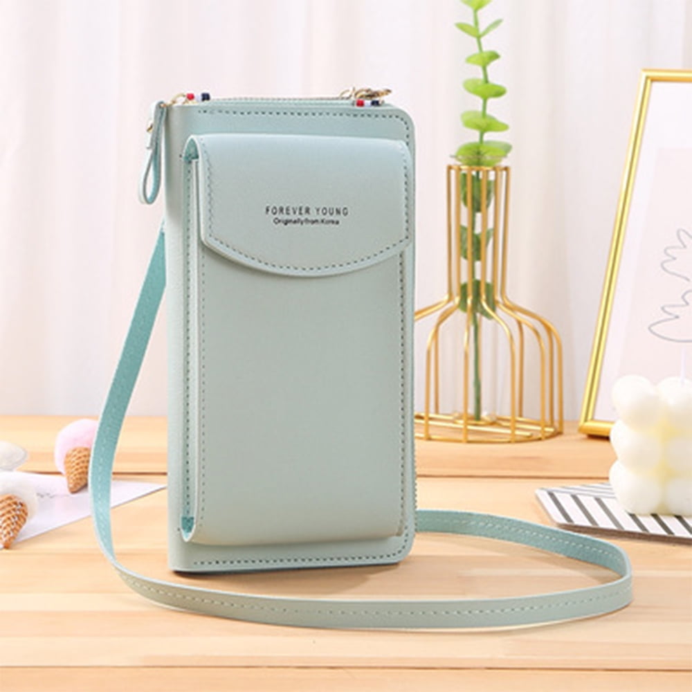 Small Crossbody Cell Phone Purse for Women Vegan Leather Wallet