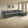 thumbnail image 3 of Urban Cali Grand Canapé Sectionnel Modulaire Long Beach avec Ottoman (Gris), 3 of 42