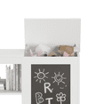 thumbnail image 5 of Yoneston 3-in-1 Kids Storage Cabinet with Chalkboard, Kids Bookshelf with 2 Open Shelves & Toy Bin for Bedroom Playroom, White, 5 of 9