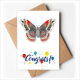 thumbnail image 1 of 3D Kite mariposa en estilo chino Sobre de la Carta de felicitación de la tarjeta de matrimonio, 1 of 4
