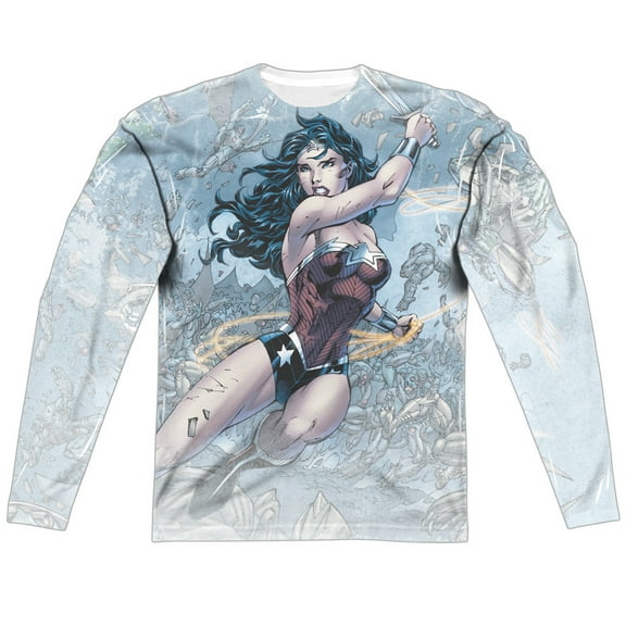 Jla - Wonder Warrior - Regular Fit Long Sleeve Shirt - X-Large