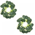 thumbnail image 2 of Candle Rings Set of 2, Mini Wreaths for Pillar Candles, Modern Table Centerpiece for Wedding, Rustic All- Home & Wall Decor, 1Pack C, 2 of 6