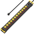 thumbnail image 1 of CRST Regleta de Alimentación de 12 Tomacorrientes de Largo, Cable de 9 Pies Regleta de Alimentación con Protector contra Sobretensiones de Metal con Interruptores Individuales, Regleta de Alimentación, 1 of 5