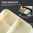 thumbnail image 2 of Caja de almuerzo Fiambrera desmontable 3 compartimentos Grado alimenticio PP5 Bento Box Almacenamiento de alimentos con utensilios Sin BPA Eccomum Caja de almuerzo, 2 of 7