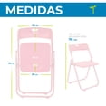 thumbnail image 2 of Silla Plegable Acero Tubular Calibre 18 VIVIANA Plástico Resistente C/ Patas Antiderrapante Multifuncional Onof, 2 of 6
